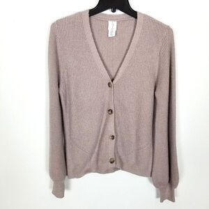 Joie Women's Button Down Cardigan Sweater Size M Blush Button Up Soft